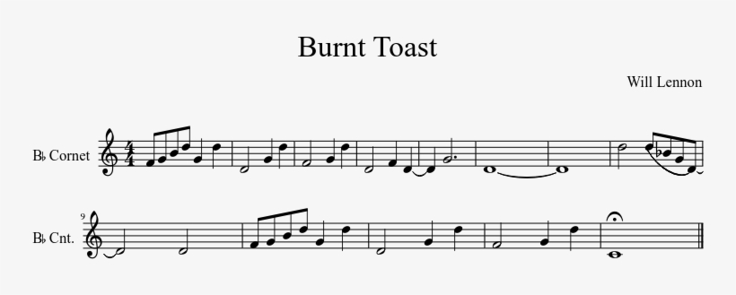 Burnt Toast Sheet Music Composed By Will Lennon 1 Of - Revenue, transparent png