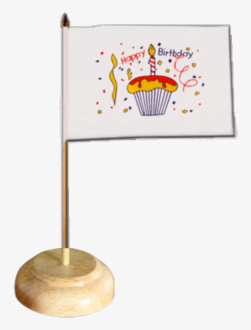 Happy Birthday Cake Table Flag - Happy Birthday Cake, transparent png