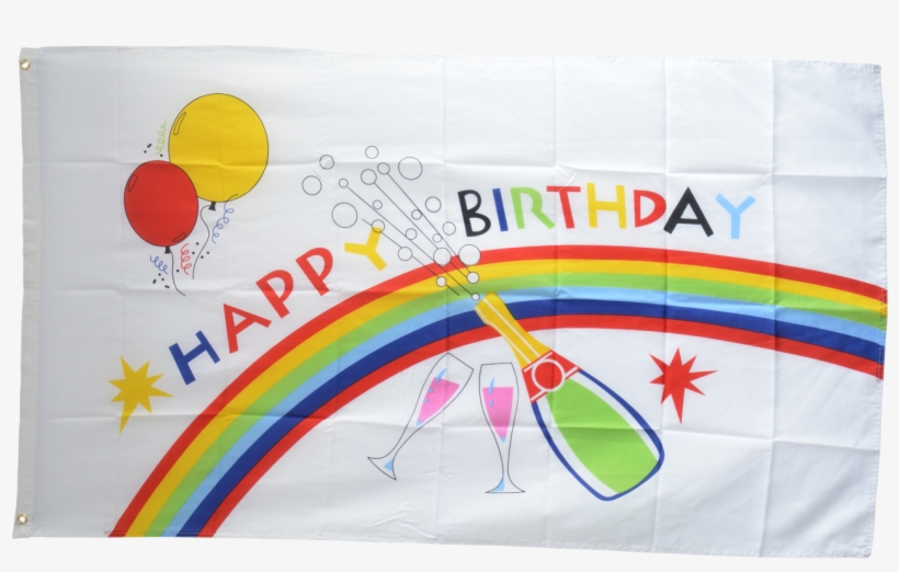 Happy Birthday Flag, transparent png