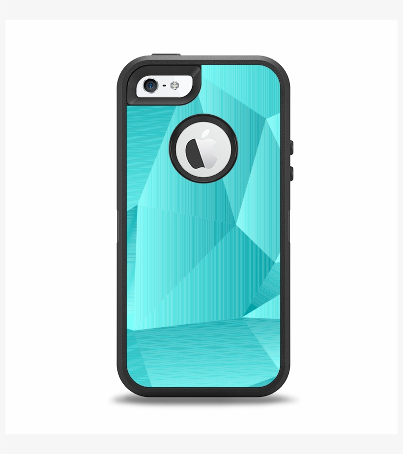 The Blue Geometric Pattern Apple Iphone 5-5s Otterbox - Otterbox Defender Apple Iphone Se Case Anchor On Chevron, transparent png