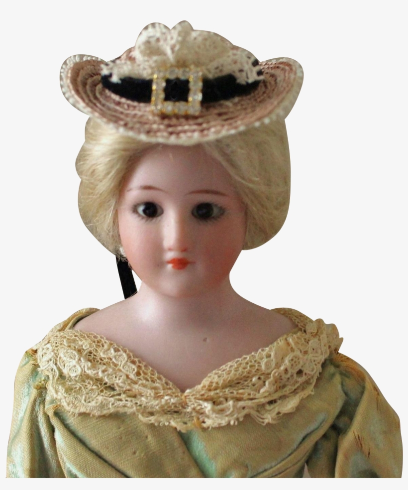 French Fashion ~ Simon & Halbig 1160 ~ Tiny Hat W/ - Costume Hat, transparent png