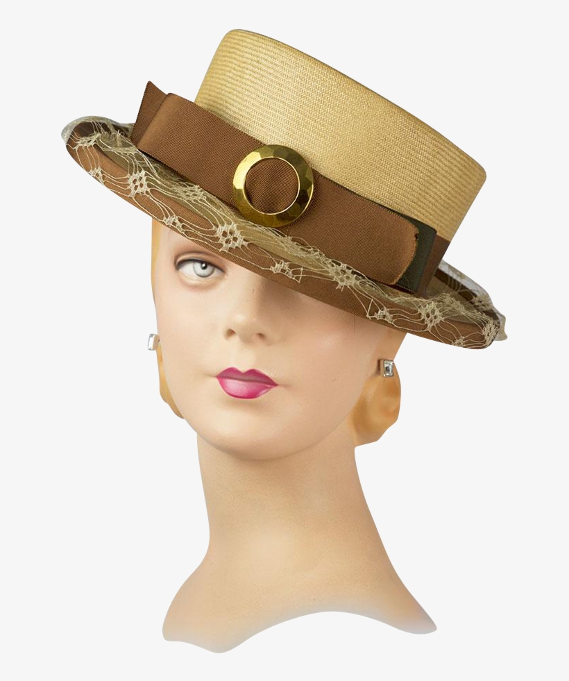 Vintage 1950s Claude Saint-cyr Designed Hat, Magnificent - Cowboy Hat, transparent png