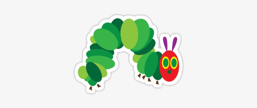 The Very Hungry Caterpillar By Amy Huxtable - Sticker, transparent png