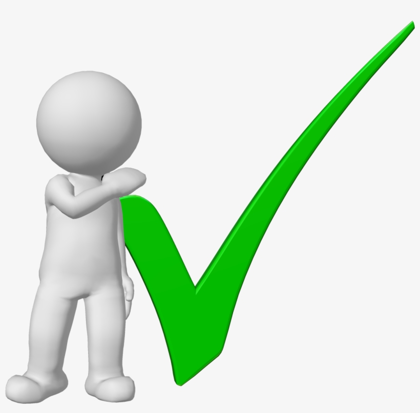 Man With Check Sign - 3d Man With Check Png, transparent png