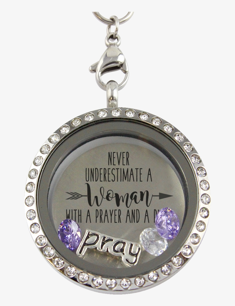 Praying Woman Charm Locket - New Creation Floating Charm Locket, transparent png