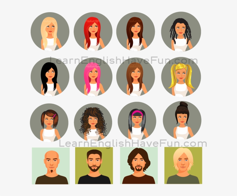 Hair Colors And Hair Styles - Hairstyle, transparent png