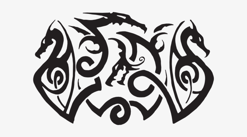 Dragon Art - Tribal Vector, transparent png