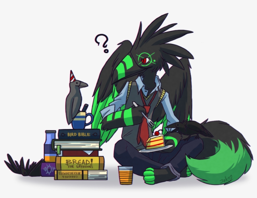 Birds Stealing Jak's Slice Of Cake - Illustration, transparent png