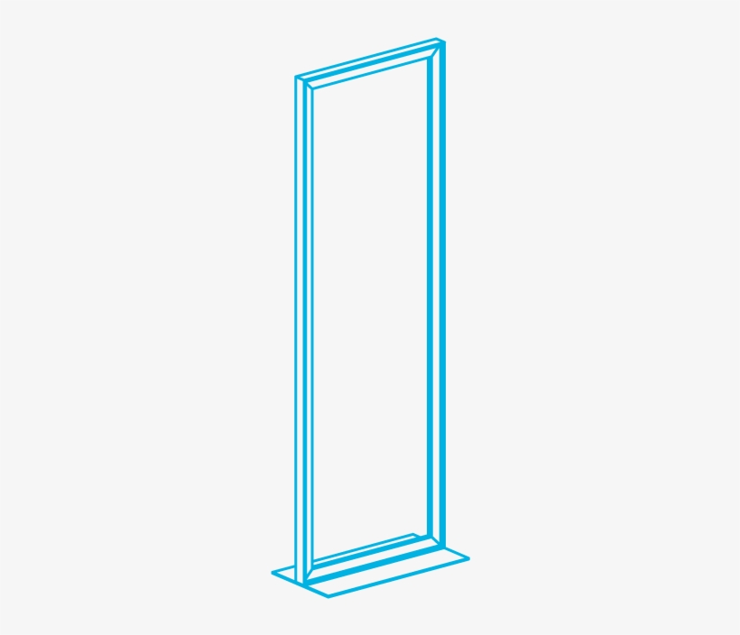 Double Sided Fabric Frame - Electric Blue, transparent png