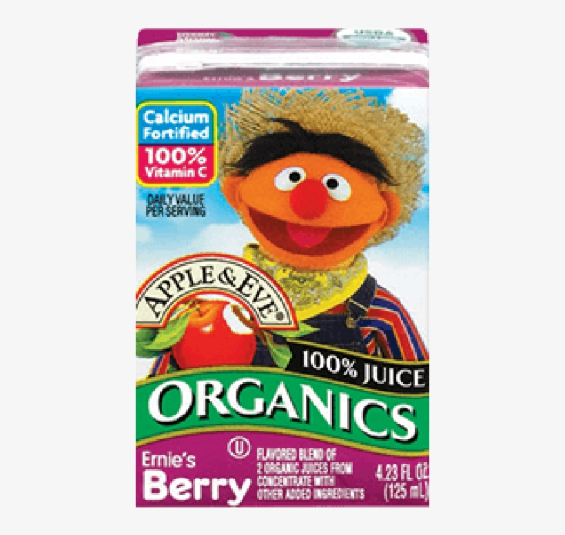 Apple & Eve Sesame Street Organics - Apple & Eve Organic Sesame Street Ernie's Berry, transparent png