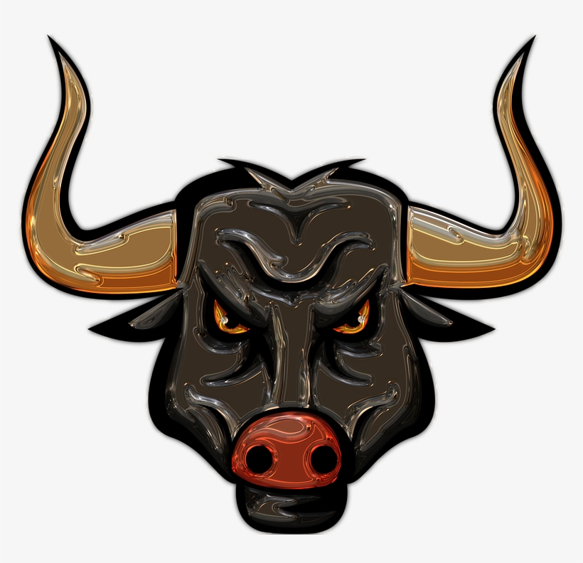 Bull, Longhorn, Metallizer, Art, Glass, Factory - Metallic Bull Round Ornament, transparent png