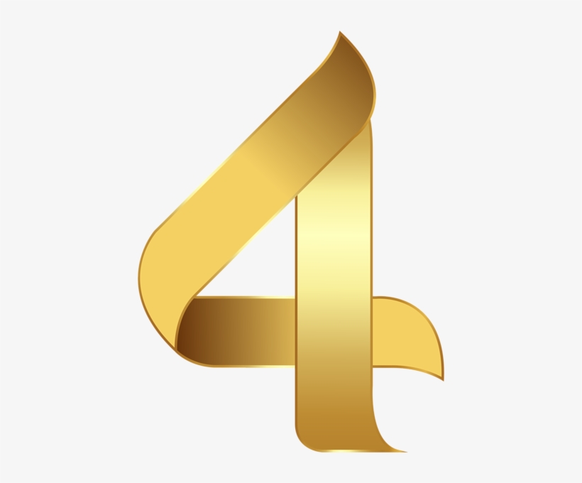 Pin By Галина Стойчева On За Да Не Забравяме - 4 Golden Number Png, transparent png