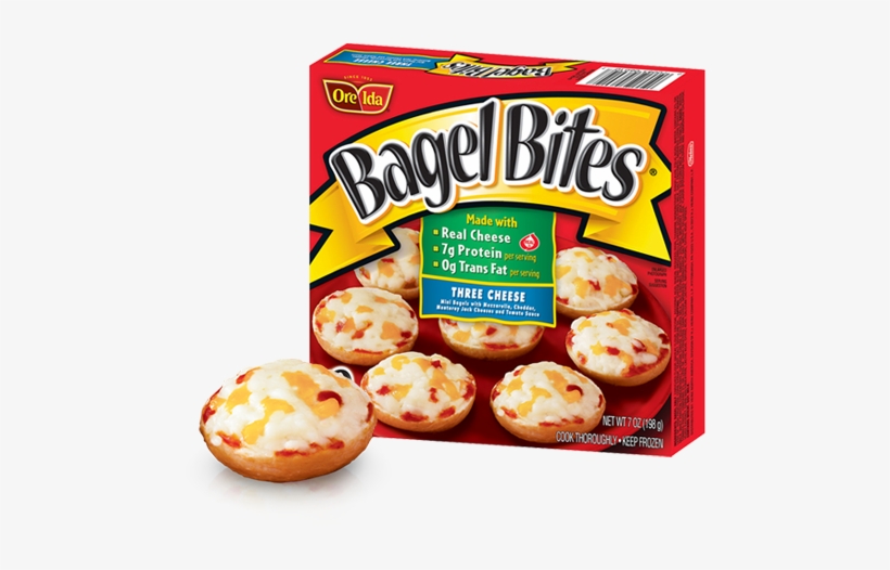 Bagel Bites Package Three Cheese - Bagel Bites Cheese, transparent png