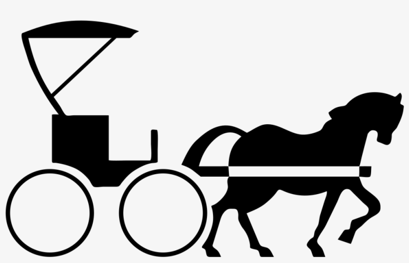 Horse And Buggy Silhouette At Getdrawings - Horse And Buggy Clipart, transparent png