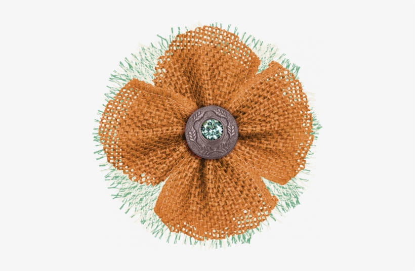 Fall Flurry Burlap And Tulle Flower Graphic By Jessica - Digital Scrapbooking, transparent png
