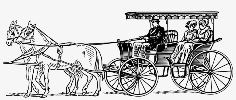 Horse Carriage Surrey Wagon Drawing - Surrey Clipart, transparent png