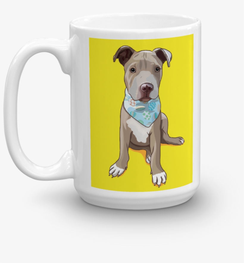 Pitbull Puppy Mug "colors" - Mug, transparent png