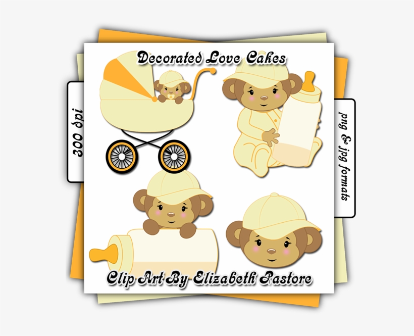 Included In Baby Monkey Clip Art Yellow Is A Baby Monkey - Cartoon, transparent png