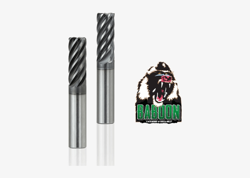 Baboon Lineup And Logo - Gorilla Mill Gmht12f7 End Mill, 1/2" Dia, 1-1/4" Cut,, transparent png