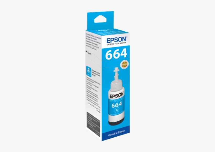 Epson T6641 Black Ink Bottle 70ml, transparent png