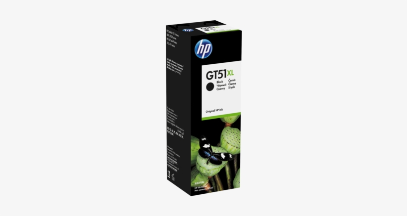 Hp Gt51xl 135-ml Black Original Ink Bottle - Gt 51 Xl Black, transparent png