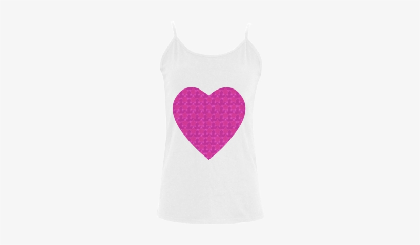 Zappy Pink Stars Women's Spaghetti Top (model - Active Tank, transparent png