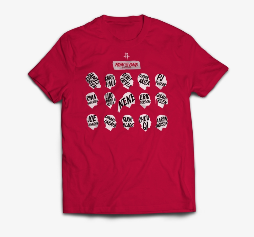 Men's Houston Rockets Wcf 2018 Roster Face Tee - Xebia Labs T Shirt, transparent png