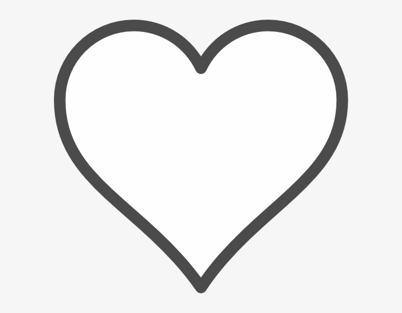Outline - White Love Heart Vector, transparent png