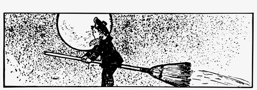 This Free Icons Png Design Of Young Boy On A Broom, transparent png