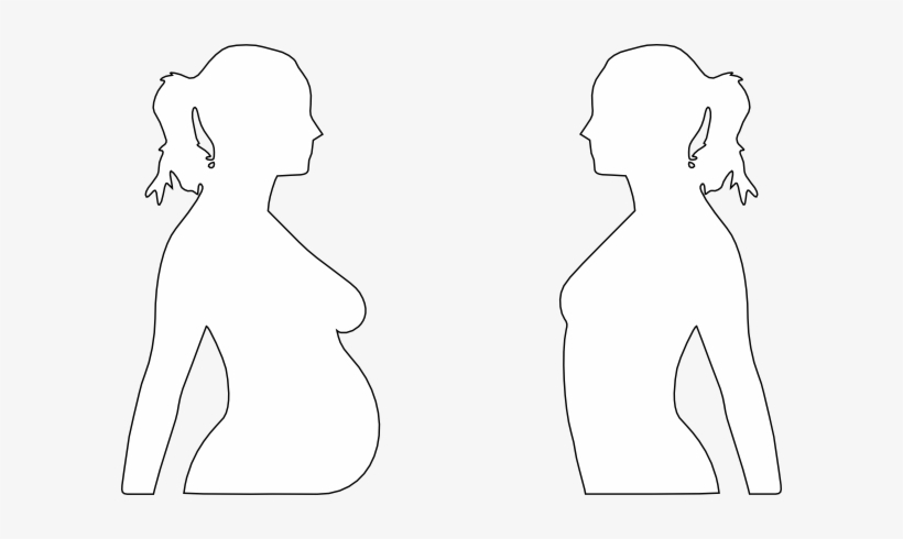 White Silhouette Of Woman, transparent png