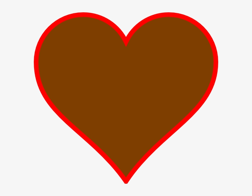 Brown Hear Red Outline Svg Clip Arts 600 X 557 Px, transparent png