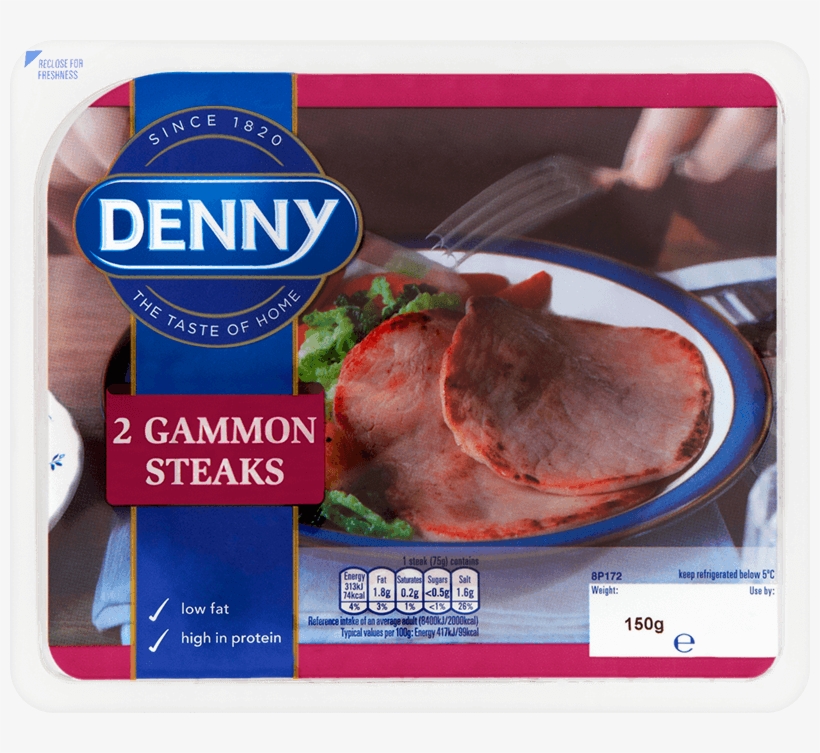 Gammon Steaks - Denny Deli Style Crumbed Ham 10 Slices 200g, transparent png