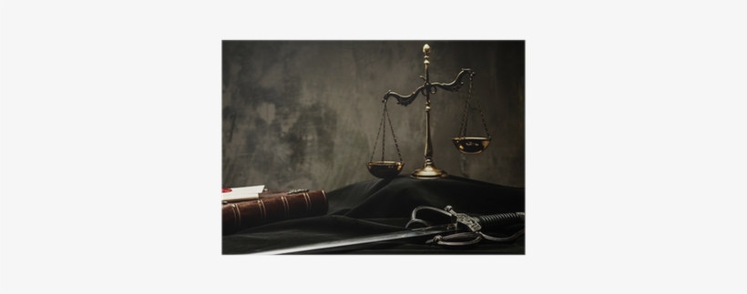 Scales, Book And Sword Of Justice On A Judge's Mantle - Federal Rules Of Civil Procedure: 2017 Edition (legal, transparent png