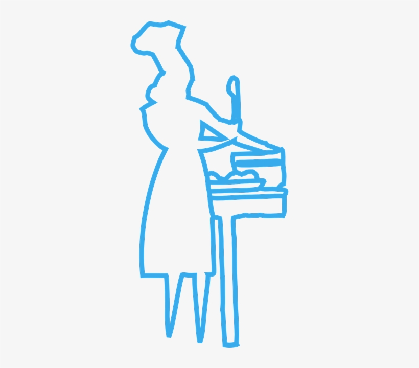 Chef Woman Cooking Blue Kitchen Outline Female - Logo Blue Kitchen Png, transparent png