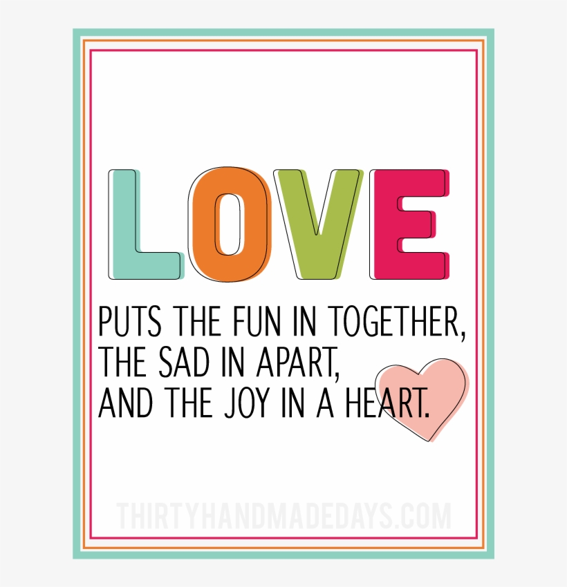 Fun Printable Love Quote In Celebration Of Valentine's - Joomla, transparent png