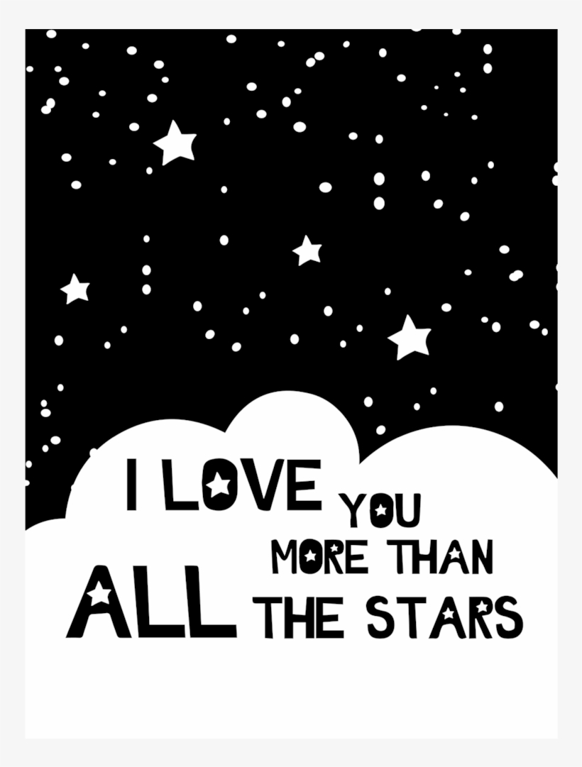 Love More Than The Stars Quote, transparent png