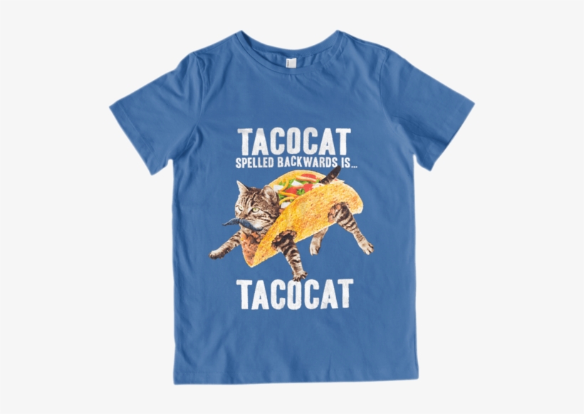 Tacocat Spelled Backwards Taco Cat Youth Graphic T-shirt - Shark Birthday Shirt Shark Shirt Shark Theme Ocean, transparent png