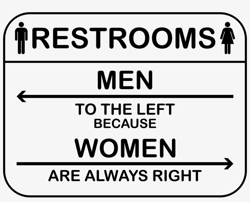 This Free Icons Png Design Of Left And Right Restrooms, transparent png