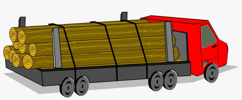 Car Logging Truck Pickup Truck - Truck With Wood Clipart, transparent png