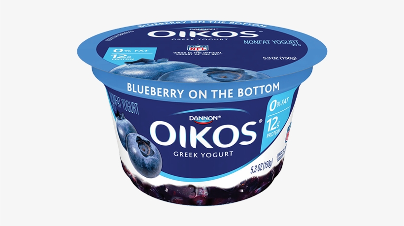 Nonfat Yogurt Blueberry Single Serve - Oikos Blueberry Greek Yogurt, transparent png