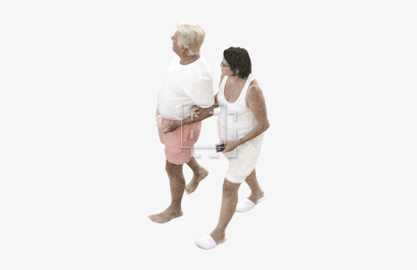 Old Couple Overhead View - People Cutout Png Overhead, transparent png