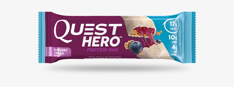 Quest Hero Bar Single - Quest Bar Blueberry Cobbler, transparent png