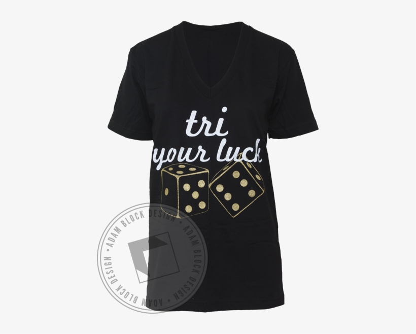 Tri Delta Tri Your Luck V Neck Front - Etre Heureux Avec Le Millepertuis [book], transparent png