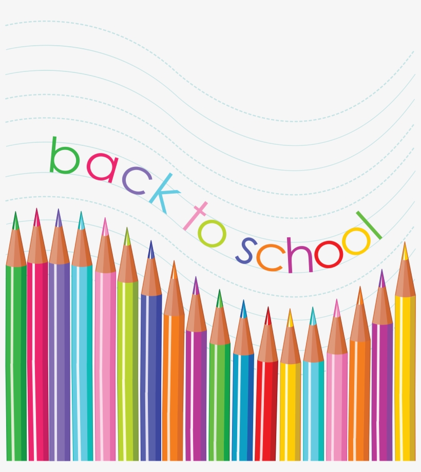 An Illustration Of Colored Pencils With The Message, - Pencil Back To School, transparent png