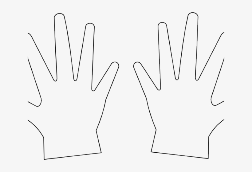 Hand Clipart Black And White - Hand, transparent png