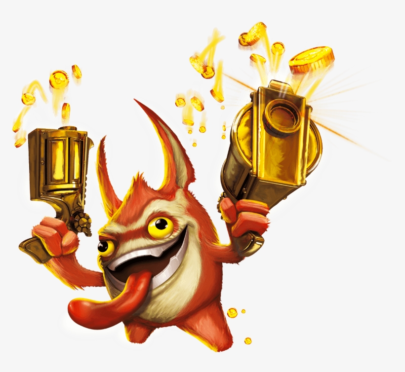 Trigger Happy Transparent Render - Skylanders Trigger Happy, transparent png