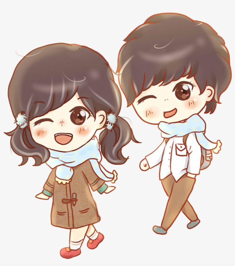 Cartoon Girl Boy Png, transparent png