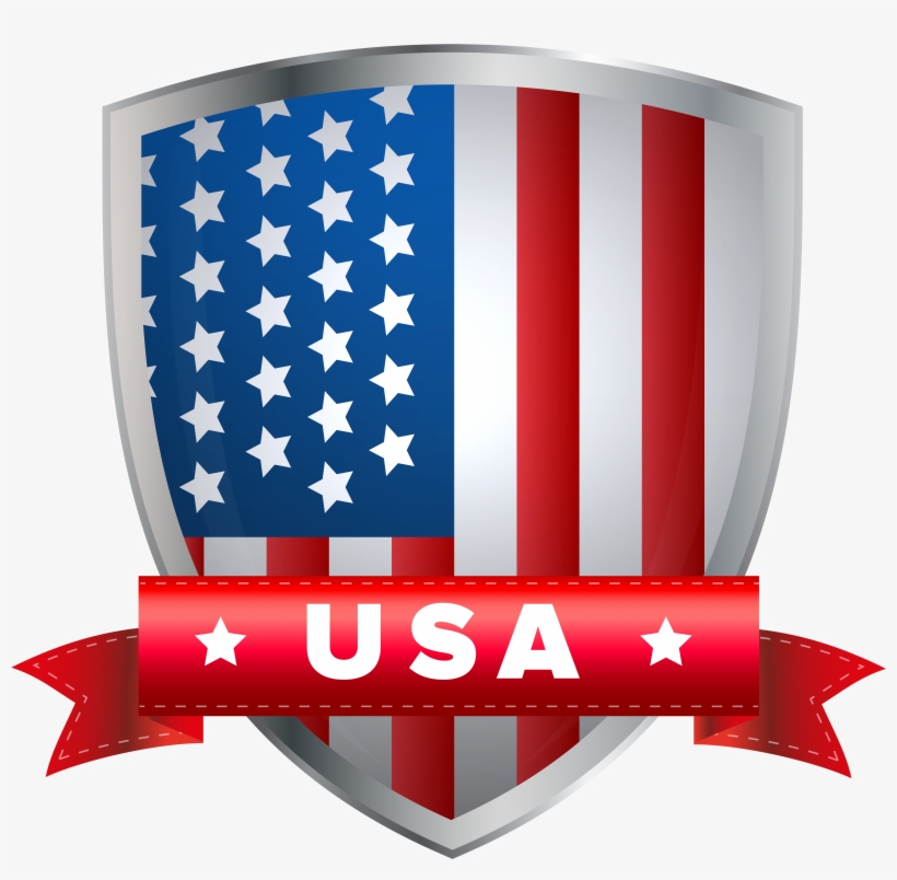 Usa Flag Shield, transparent png