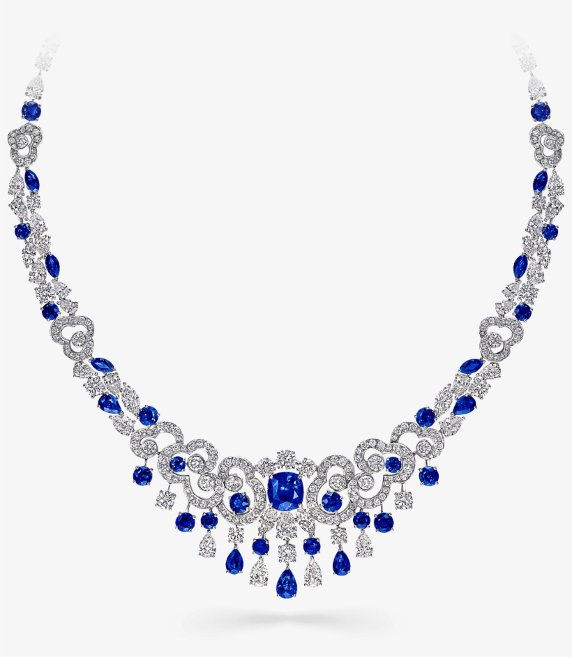 A Graff Nuage Sapphire And Diamond Necklace - Jewellery, transparent png