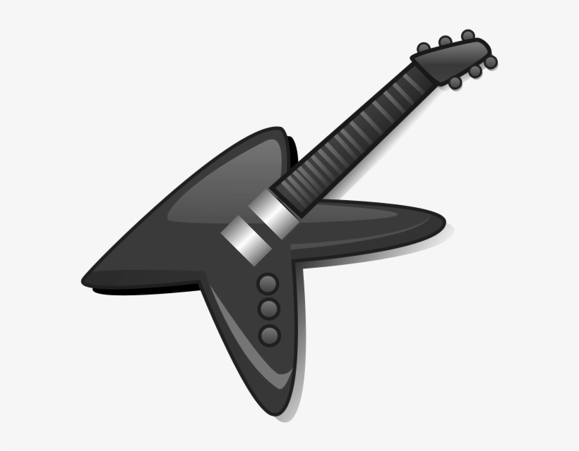 Black Guitar, transparent png
